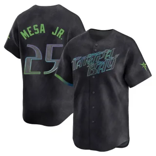 Men's Limited Charcoal Victor Mesa Jr. Tampa Bay Rays 2024 City Connect Jersey
