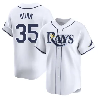 Men's Limited White Oliver Dunn Tampa Bay Rays Home Jersey