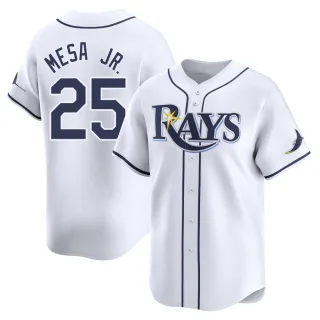 Men's Limited White Victor Mesa Jr. Tampa Bay Rays Home Jersey