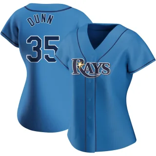 Women's Authentic Light Blue Oliver Dunn Tampa Bay Rays Alternate Jersey