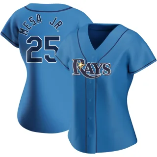 Women's Authentic Light Blue Victor Mesa Jr. Tampa Bay Rays Alternate Jersey