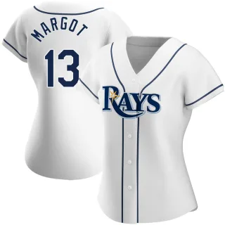 Women's Authentic White Manuel Margot Tampa Bay Rays Home Jersey