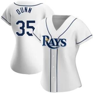 Women's Authentic White Oliver Dunn Tampa Bay Rays Home Jersey