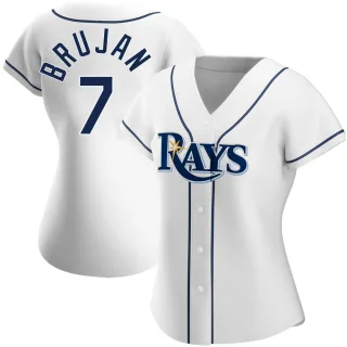 Women's Authentic White Vidal Brujan Tampa Bay Rays Home Jersey