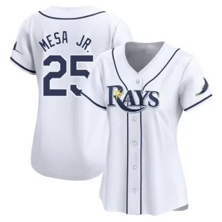 Women's Limited White Victor Mesa Jr. Tampa Bay Rays Home Jersey