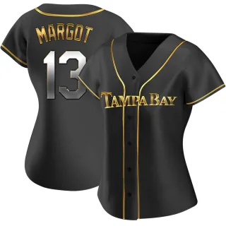 Women's Replica Black Golden Manuel Margot Tampa Bay Rays Alternate Jersey