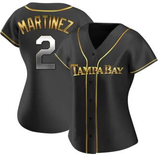 Women's Replica Black Golden Michael Martinez Tampa Bay Rays Alternate Jersey