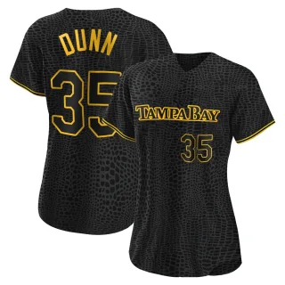 Women's Replica Black Oliver Dunn Tampa Bay Rays Snake Skin City Jersey