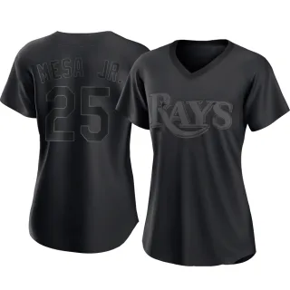 Women's Replica Black Victor Mesa Jr. Tampa Bay Rays Pitch Fashion Jersey