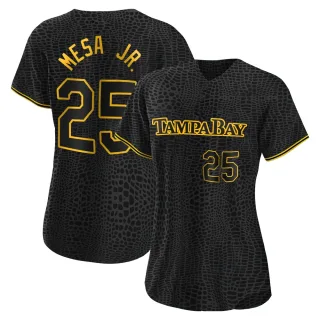 Women's Replica Black Victor Mesa Jr. Tampa Bay Rays Snake Skin City Jersey
