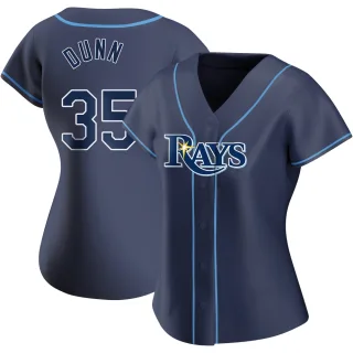 Women's Replica Navy Oliver Dunn Tampa Bay Rays Alternate Jersey