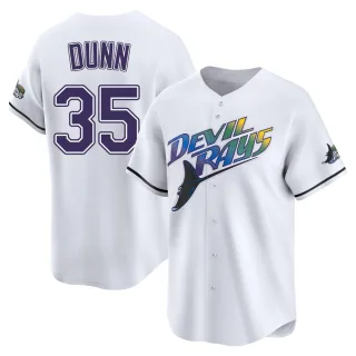 Youth Limited White Oliver Dunn Tampa Bay Rays Throwback Cooperstown Jersey