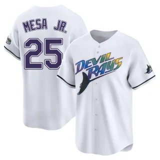 Youth Limited White Victor Mesa Jr. Tampa Bay Rays Throwback Cooperstown Jersey