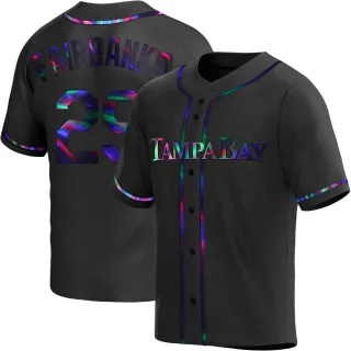 Youth Replica Black Holographic Pete Fairbanks Tampa Bay Rays Alternate Jersey