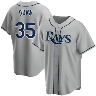 Youth Replica Gray Oliver Dunn Tampa Bay Rays Road Jersey