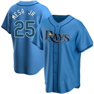 Youth Replica Light Blue Victor Mesa Jr. Tampa Bay Rays Alternate Jersey